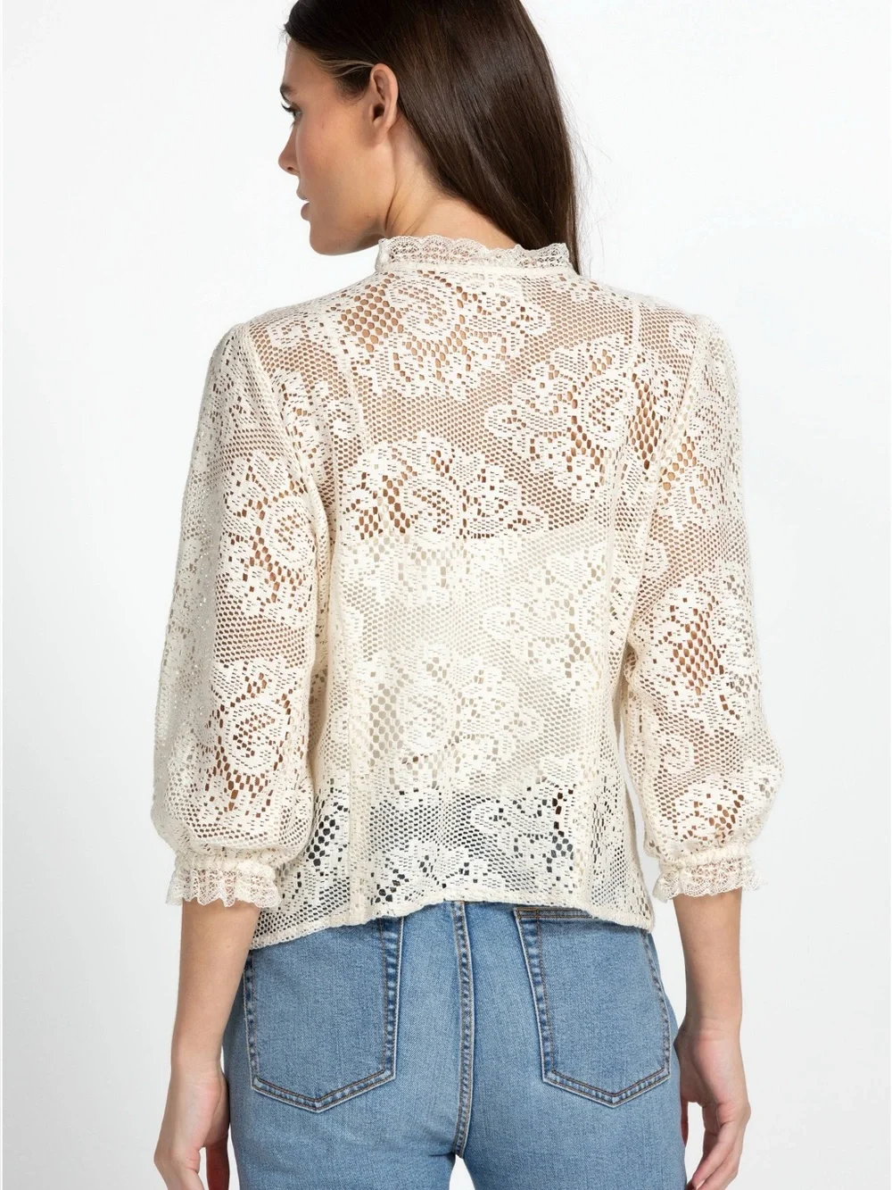 Johnny Was Betty Blouse Ecru Size L EUC